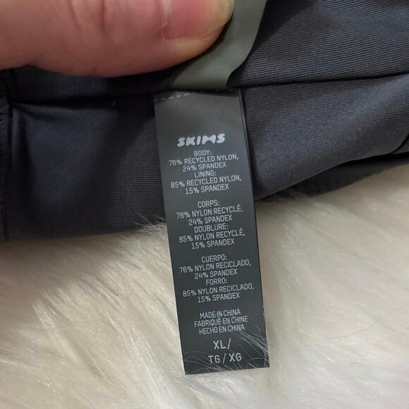 Skims Gray Recycled Swim Bandeau Top XL - Picture 7 of 8